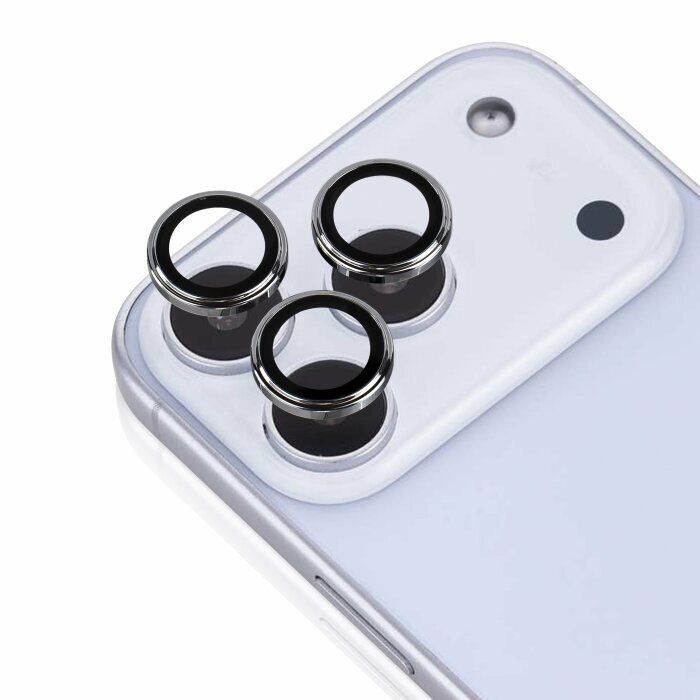 (灰色)相機鏡頭金屬保護圈 保護環 (康寧玻璃) for Apple iPhone 17 Pro