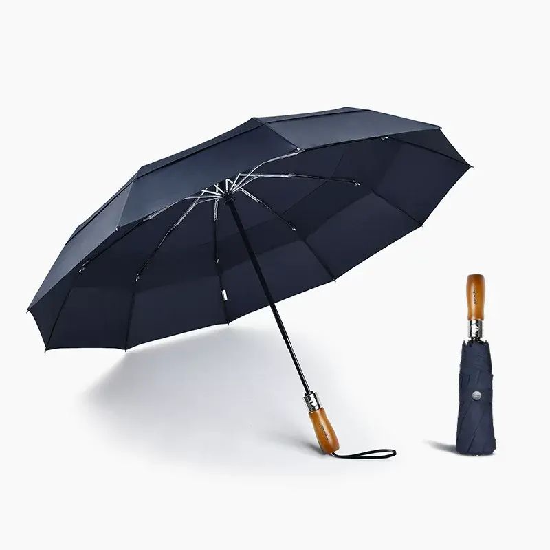 10-Rib Automatic Business Folding Umbrella Premium Golf Umbrella