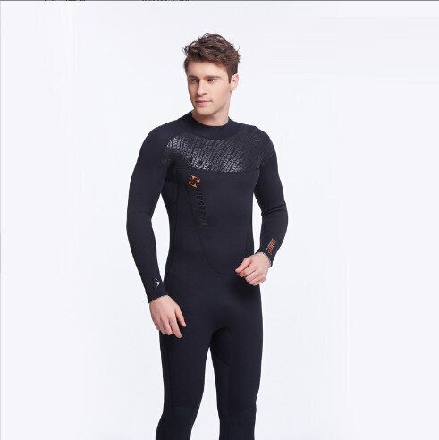 3MM潛水服氯丁橡膠加厚保暖潛水衣深浮潛連體衝浪服(男款 S-3XL碼)(下單後請聯絡客服確認發貨尺碼)