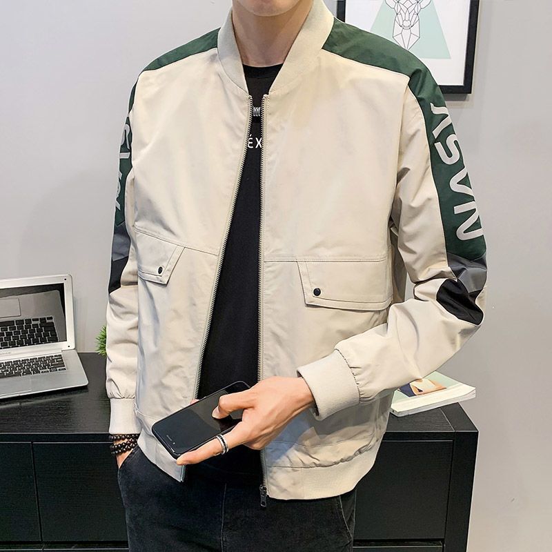 优质夹克男士外套短款春秋新款潮流牌棒球衣服男修身帅气青年上衣