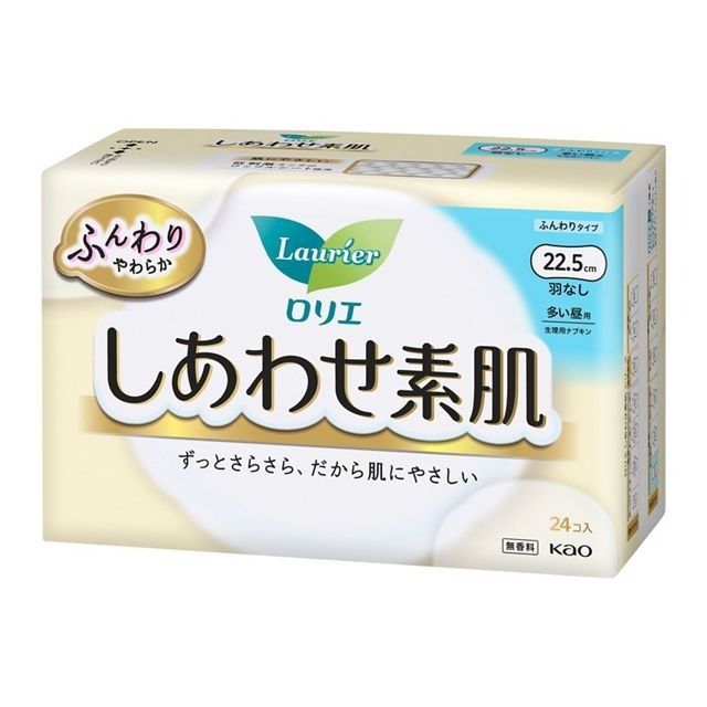 【378156】Laurier sanitary pad no wing (22.5cm)(24pcs)(Parallel Imports Product)