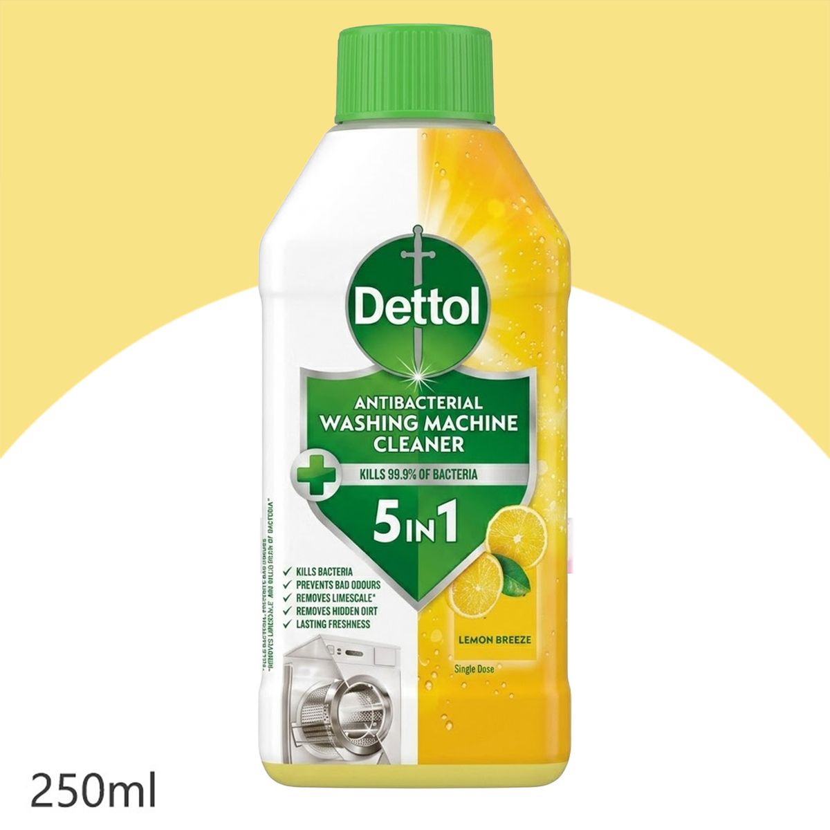 5 in 1 Antibacterial Washing Machine Cleaner Lemon Breeze 250ml (parallel)