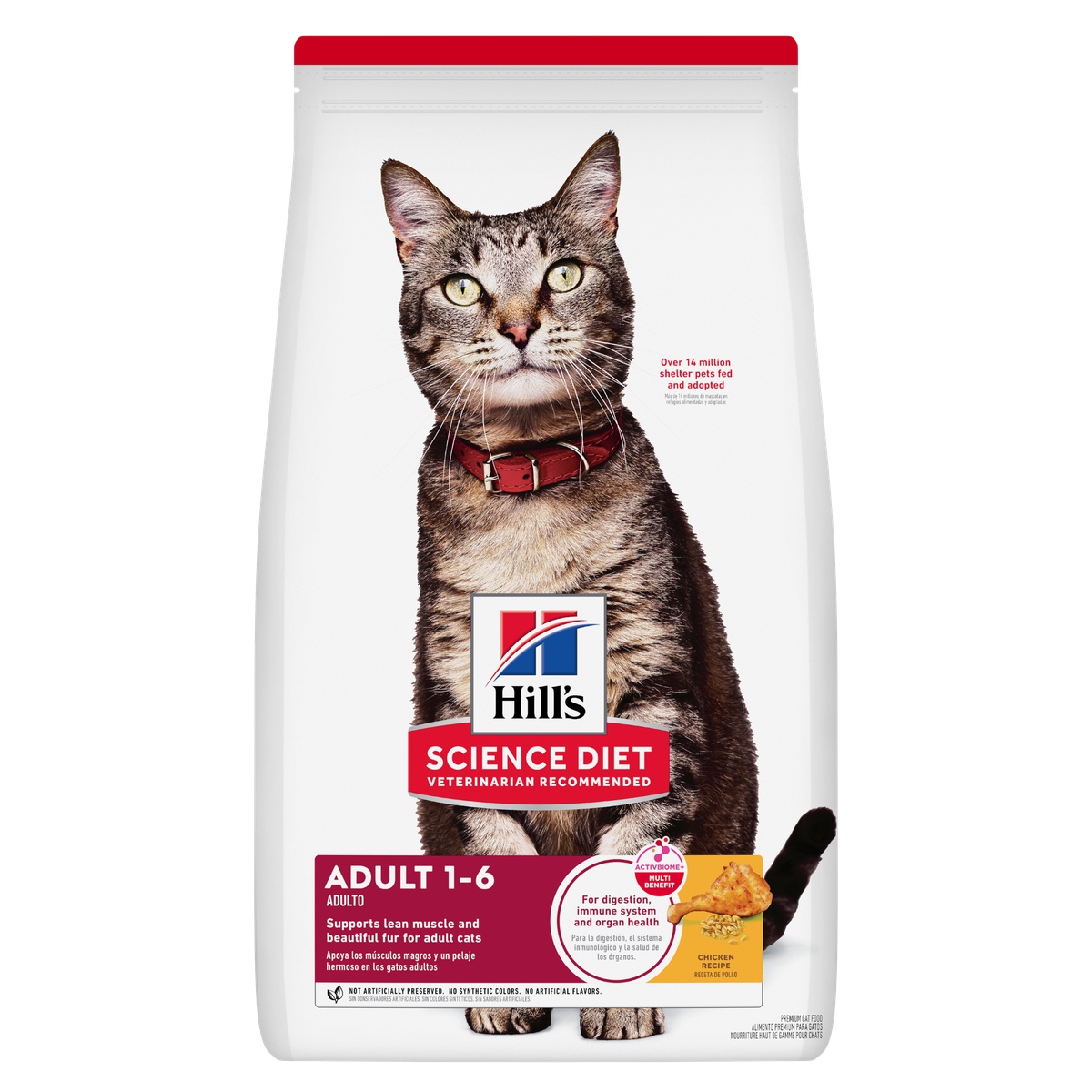 Science Diet Adult Chicken Recipe Cat Food 2kg (New and old packaging are random)
