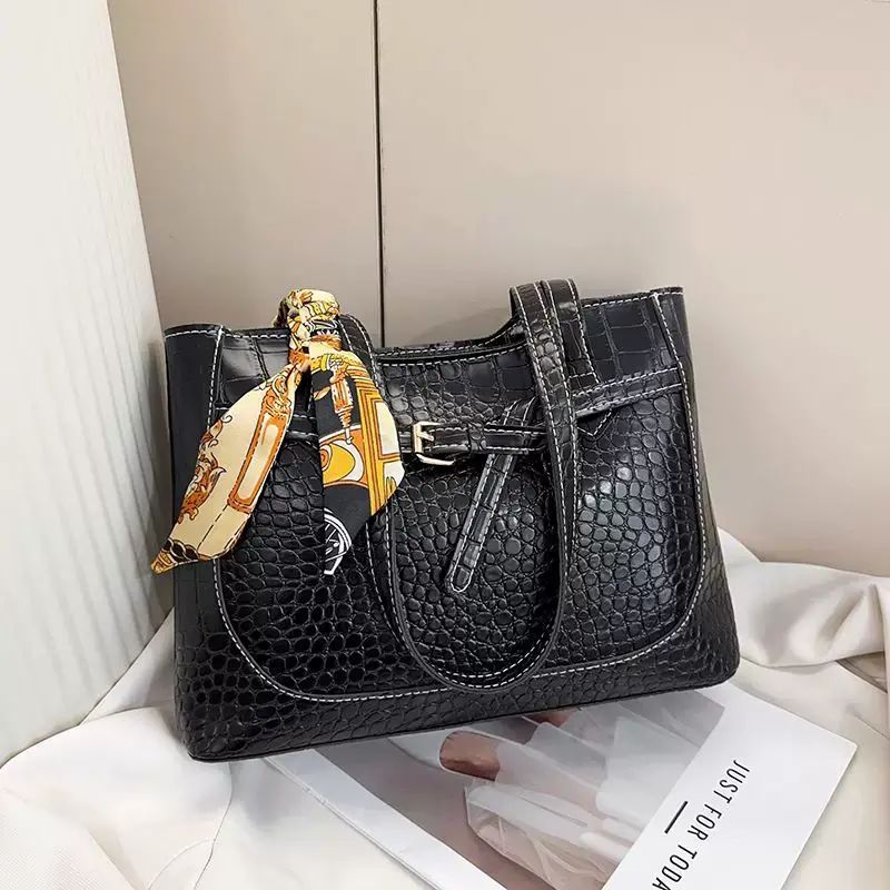 鱷魚紋大容量托特手袋女法式高階感手提單肩袋時尚百搭通勤腋下包