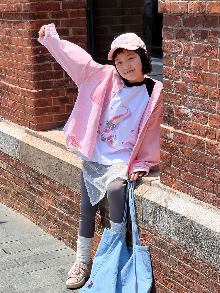 女童衬衫2026秋季新款儿童粉色洋气上衣中大童春秋翻领长袖潮