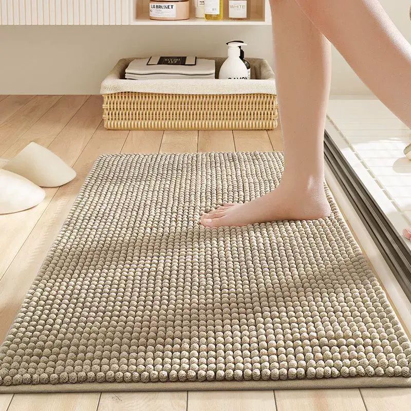浴室防滑墊洗手間廁所進門地毯衛浴耐髒洗手臺家用純色腳墊子