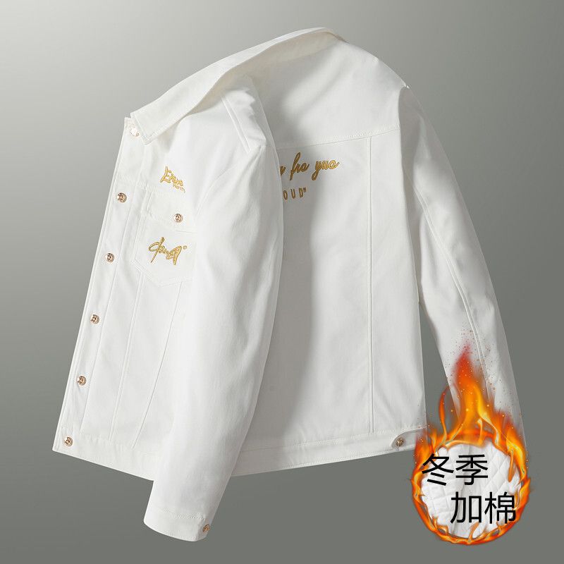 新款男士中国风刺绣休闲夹克潮流时尚棒球领男装上衣外套