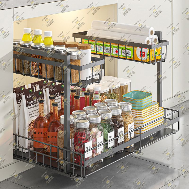 Scalable cabinet storage rack 【 Scalable 31-50cm | Double layer design 】- HD3150