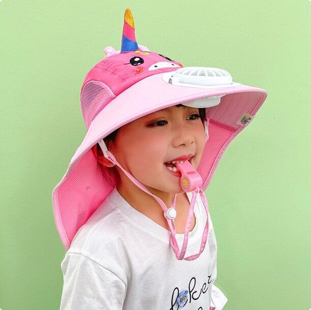 兒童大帽簷漁夫帽防曬帽（50-53cm  建議3-10歲）（下單后聯絡客服確認發貨顏色）