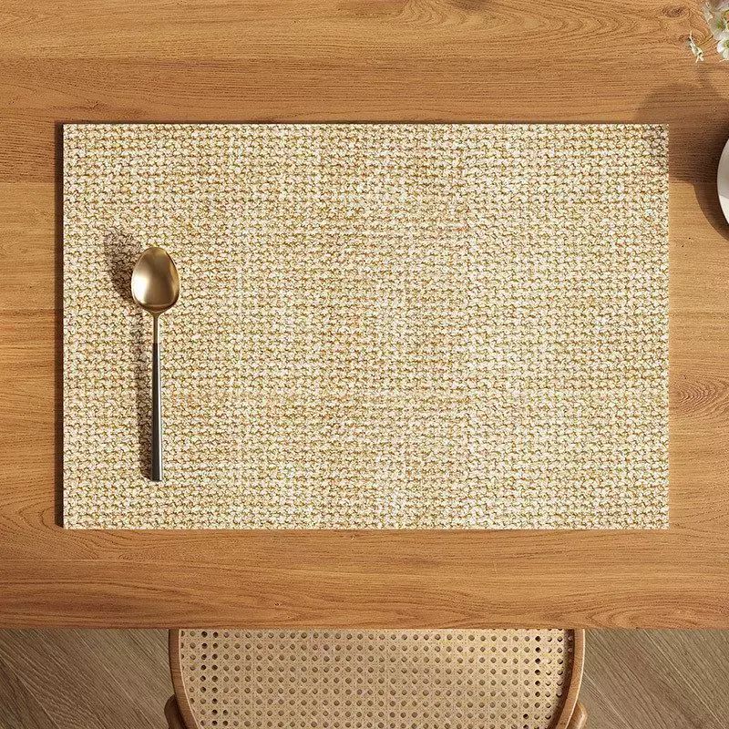 中式皮革餐垫防水防油垫子隔热垫长方形厨房餐桌垫简约高级感餐垫