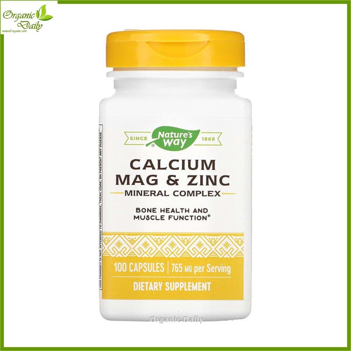 Calcium Mag & Zinc Mineral Complex 100 Capsules (765 mg per 3 Capsules ) #41410 [Parallel Goods]