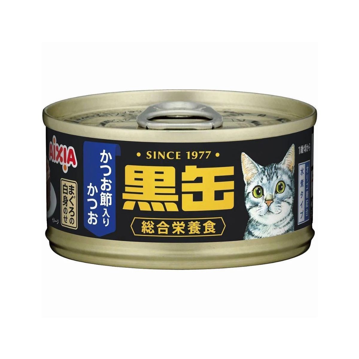 [6PCS SET] Black Can Tuna x Bonito x Bonito Flake Cat Canned 80g