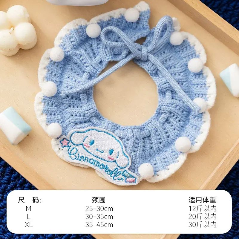 猫咪项圈KITTY联名款手工编织脖圈成幼猫系带狗狗围脖宠物口水巾
