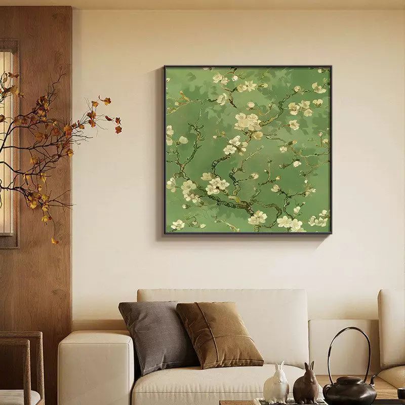 宋氏美学花鸟画客厅装饰画新中式沙发背景墙挂画方形餐厅卧室壁画