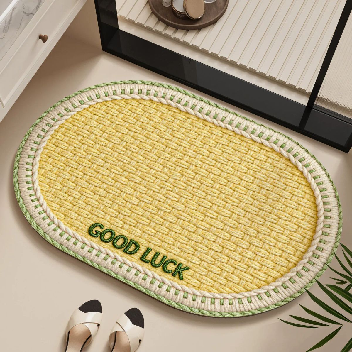 Thickened absorbent diatom mud bathroom mat