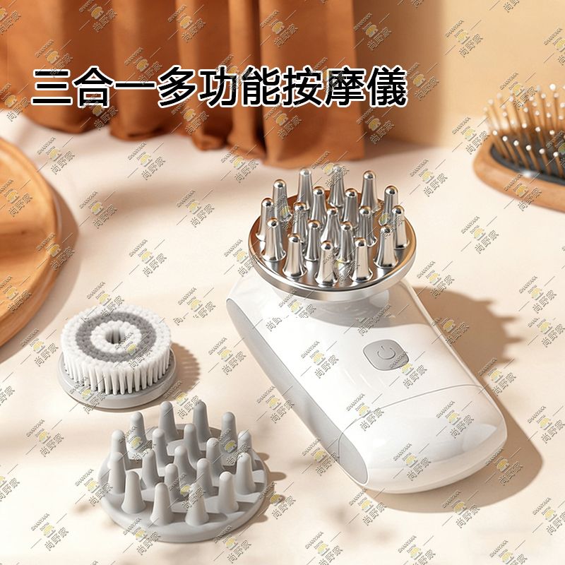 Multifunctional facial massager【equipped with 3 replacement heads | wireless charging】- HM1296