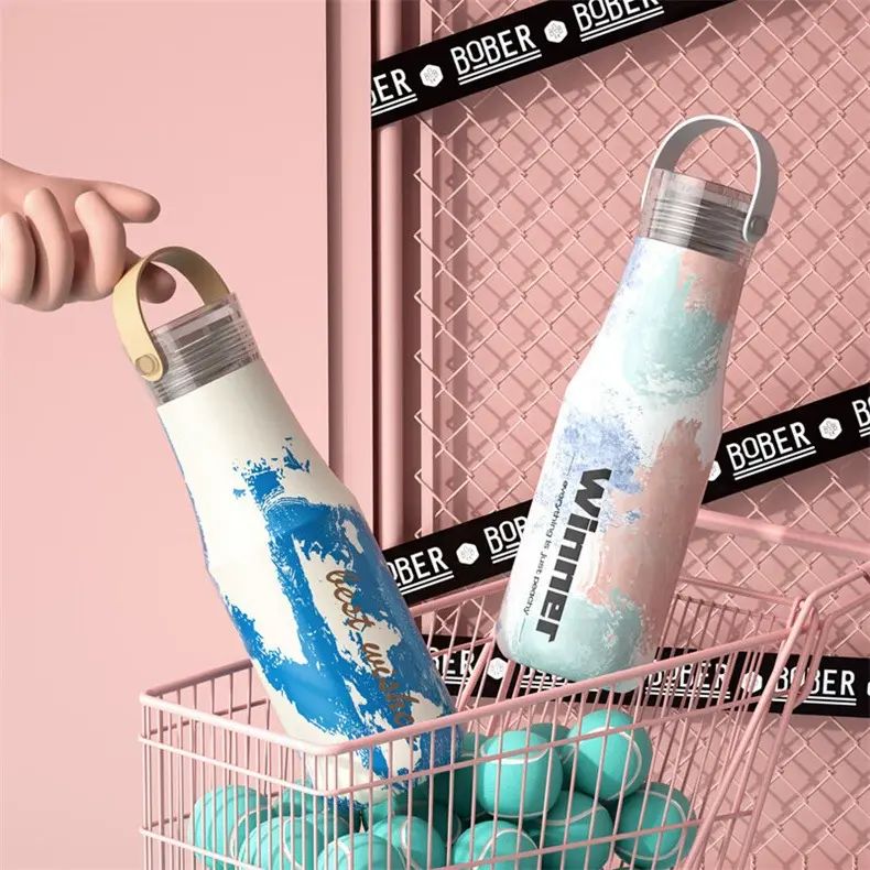 BOBER-博堡-运动保温杯 运动水杯 户外水壶 骑行水壶 保温保冷 车载水杯 车载水壶 便携水壶 时尚大方 高颜值运动水壶 情侣水壶