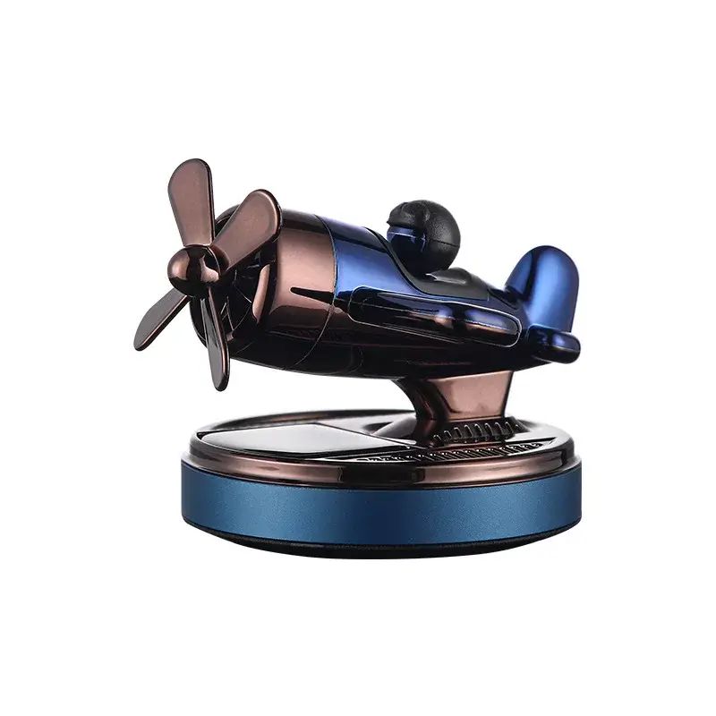 太阳能旋转车载香薰直升机汽车香水车载香氛香水座汽车用品摆件