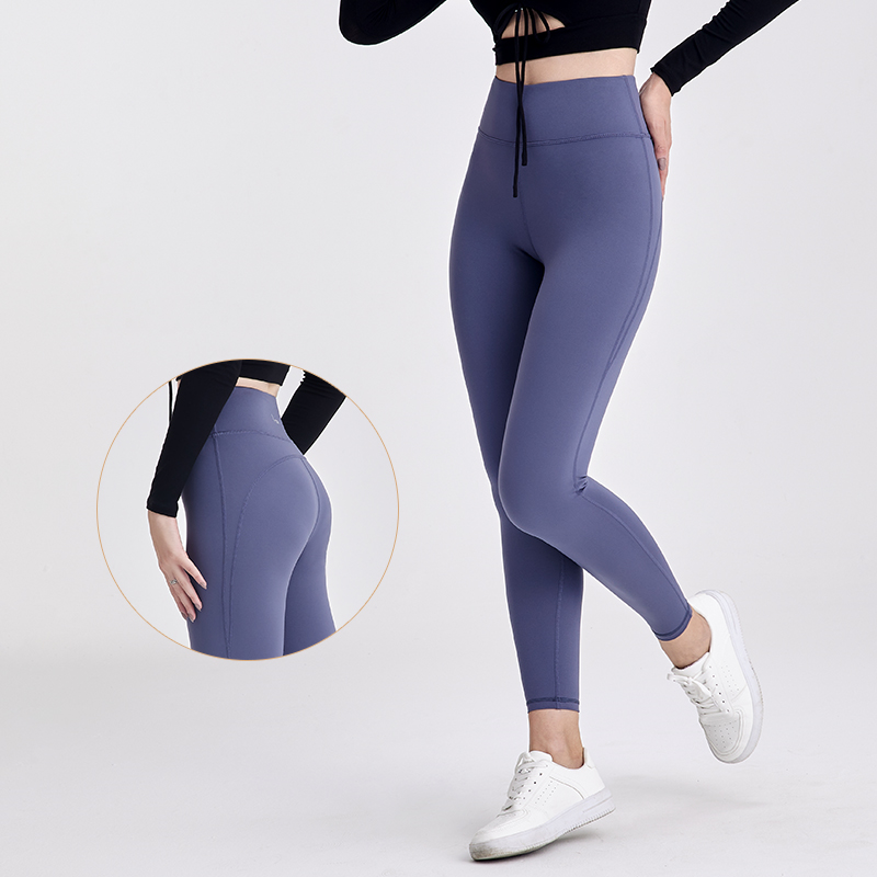 2024新款提臀瑜伽服女裸感打底运动裤孕妇高腰瑜伽裤女健身裤女