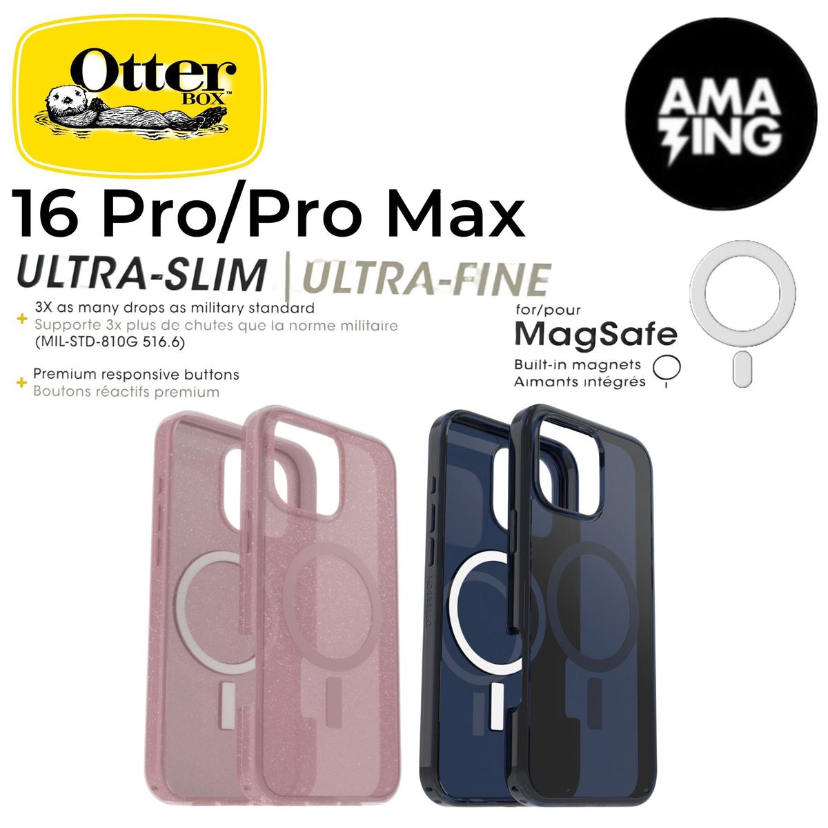 Symmetry MagSafe 炫彩幾何透明系列iPhone 16 Pro -Baby Blue Jeans (透藍)