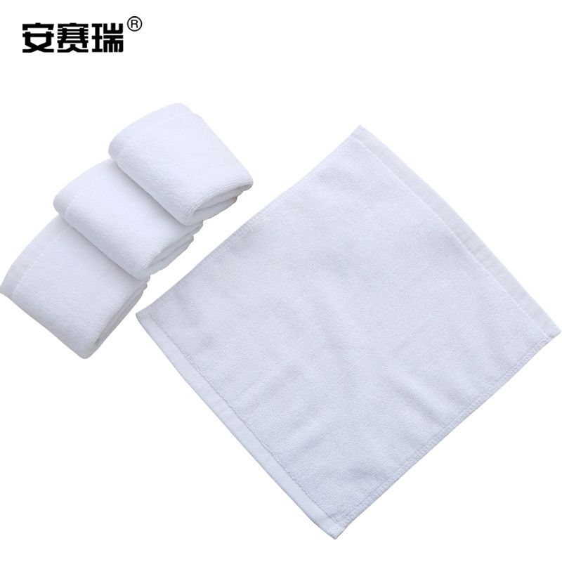 ASR(10條裝) 棉质小方巾 小毛巾手巾仔 30×30cm   白色 700935