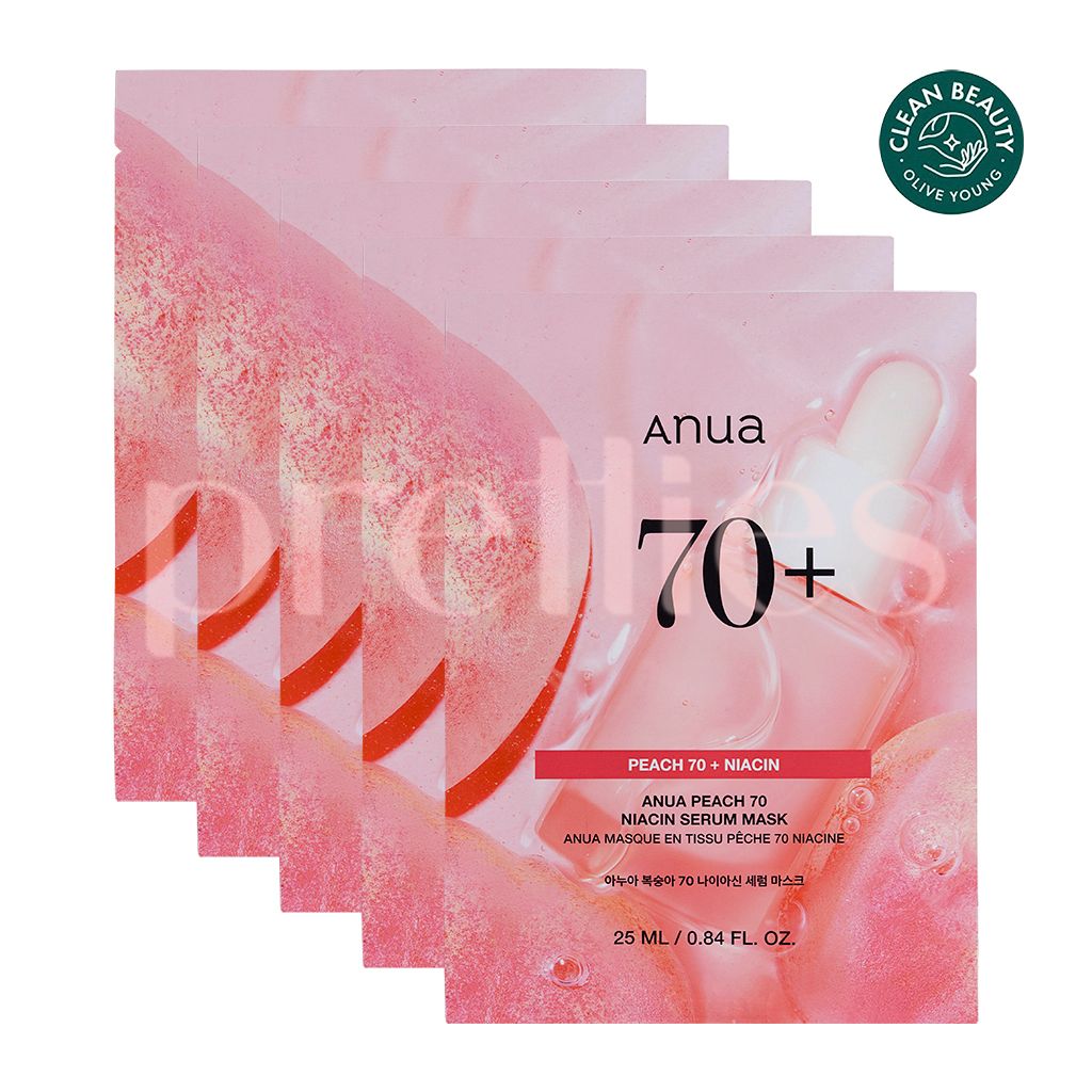 70+水蜜桃煙酰胺精華面膜 25ml x5片(平行進口貨品)(版本隨機發貨)