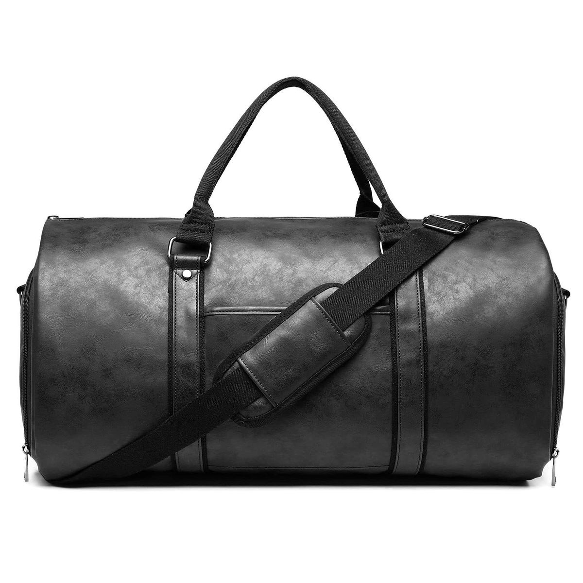 Black@Leather Travel Business Duffel Bag