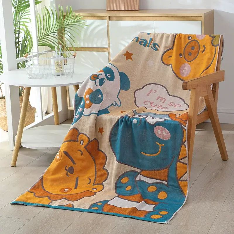 80*160超大号纱布浴巾吸水不掉毛家用柔软大人儿童裹巾