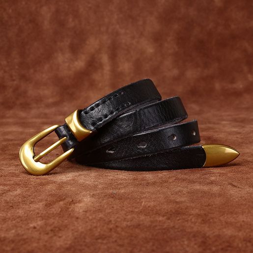 gold leather belt womens