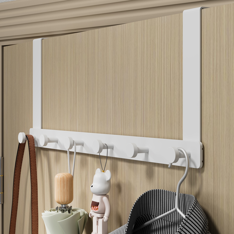 門后掛鉤掛衣架臥室門上免打孔無痕門背式收納置物衣服掛架衣帽鉤