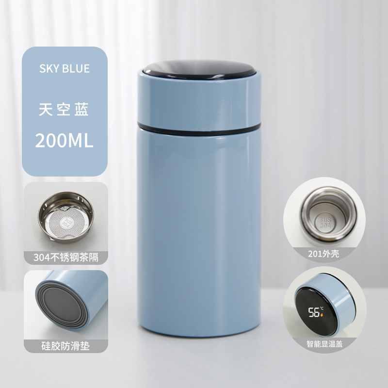 304不锈钢保温杯智能测温男女可携式迷你口袋杯智能礼品水杯子
