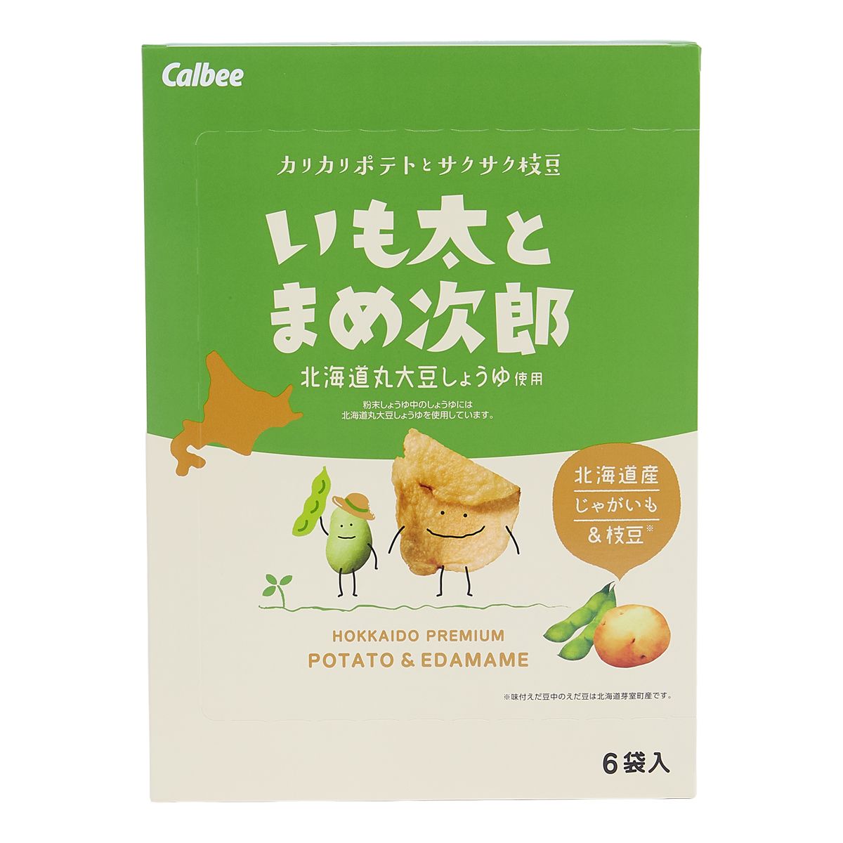 [薯條三兄弟系列]北海道限定枝豆薯片6袋禮盒 (日本直送)(到期日: 24/04/2026)