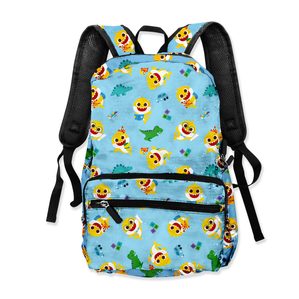 baby shark blue packable backpack