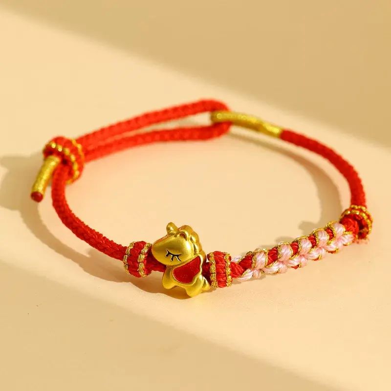 2026马年本命年红绳手链男女马上有钱五福马生肖马手绳新年小礼物