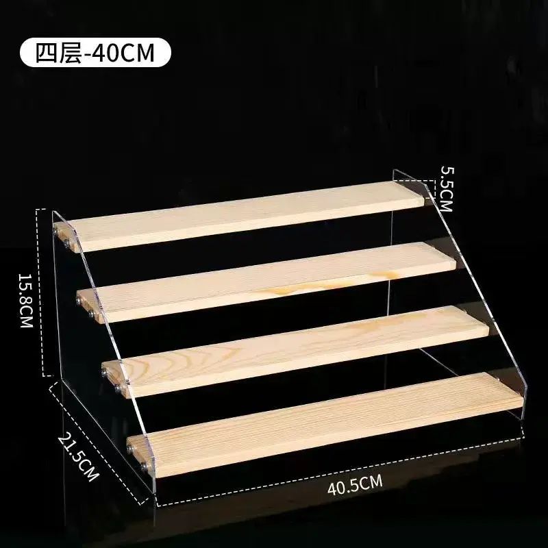 盲盒收纳展示架多层透明阶梯娃娃手办展示架子泡泡公仔桌面收纳架