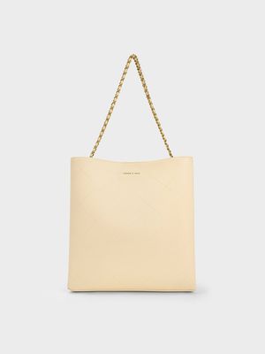 Charles & Keith - Leia 菱格鍊條托特包