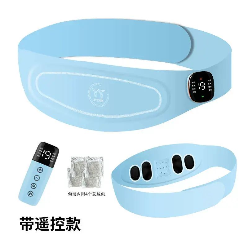 ems按摩腰帶腹部健身微電流塑形爆脂艾絨熱敷暖腰腹脈衝健腹腰帶