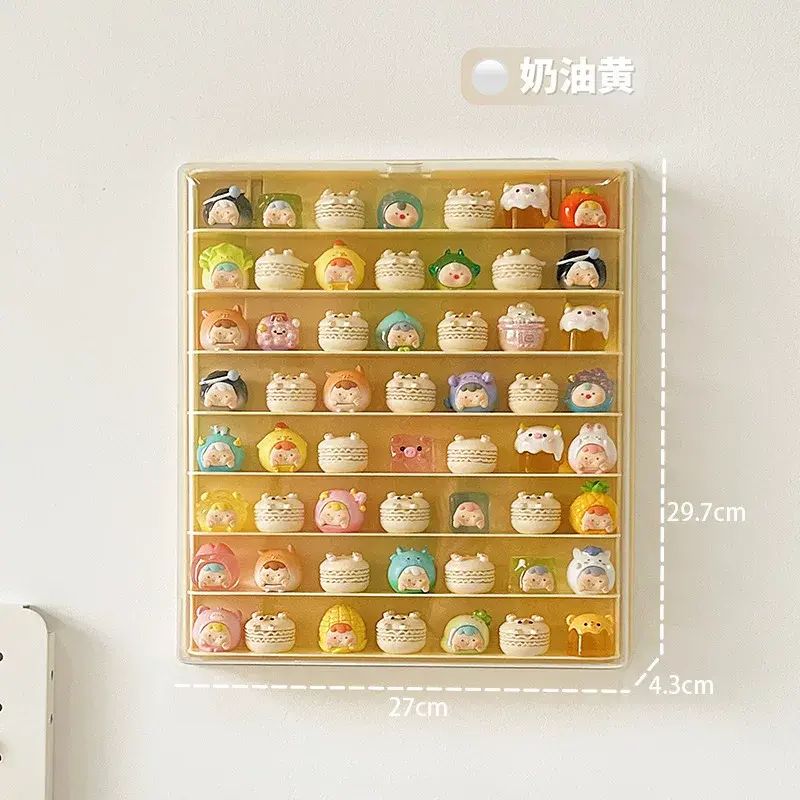萌粒展示盒手辦展示櫃掛牆盲盒收納展示架亞克力透明小擺件陳列架