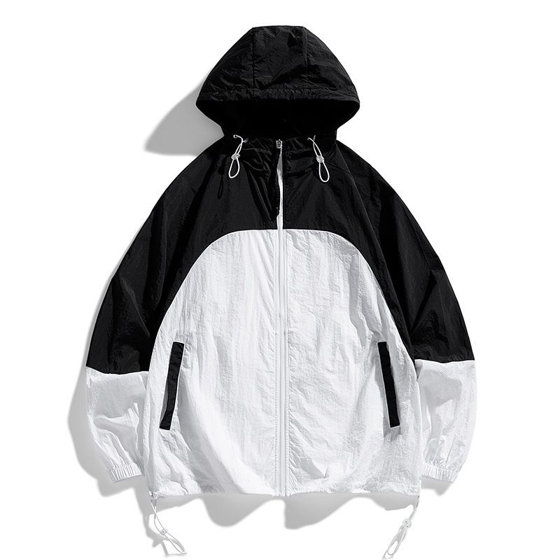 男装2026夏季UPF50+防晒衣男潮流拼色户外冰丝薄款外套