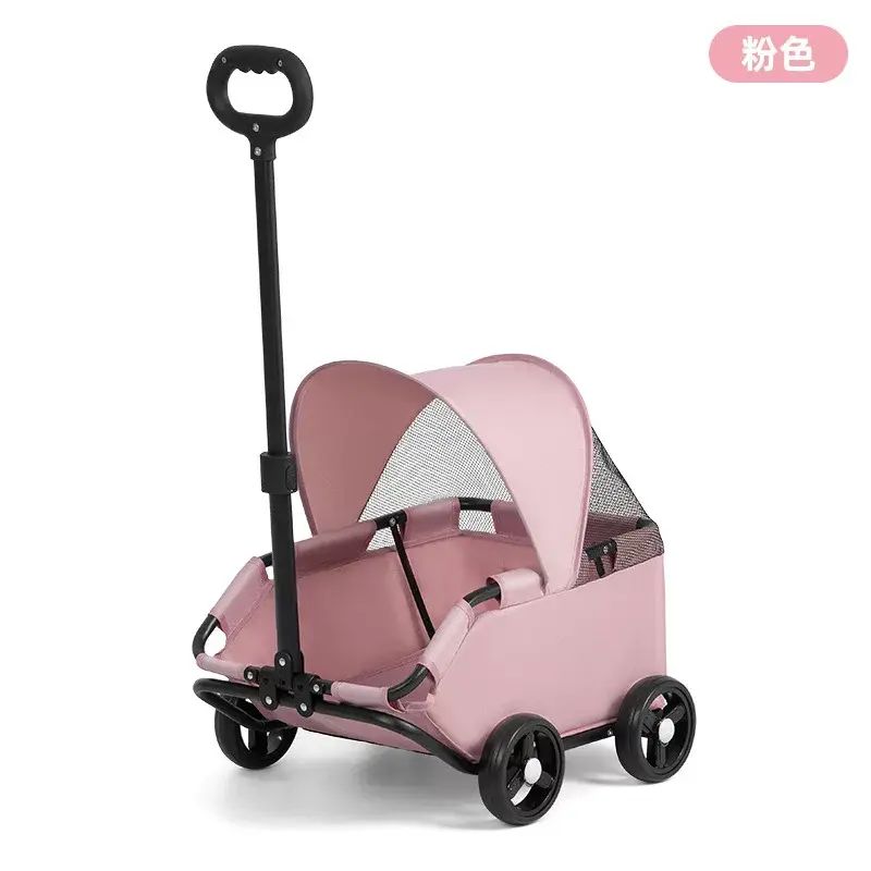 小型宠物推车狗狗猫咪泰迪婴手推车外出小型宠物车轻便可折叠户外