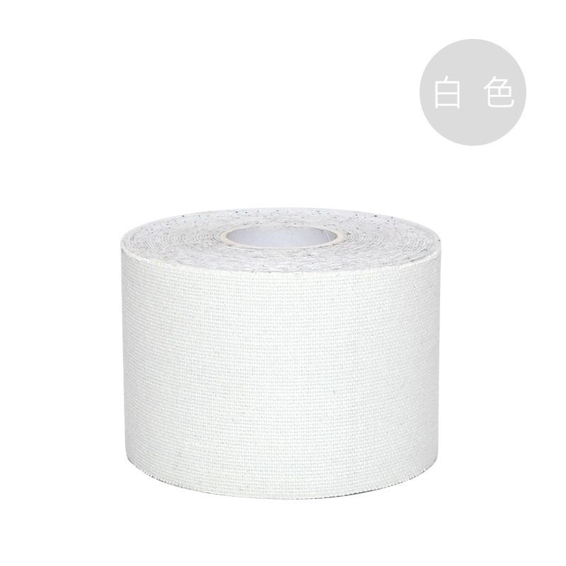 運動肌內效貼布 健身護膝護踝 彈力運動膠帶 戶外健身必備- 白色 2.5cm*5m