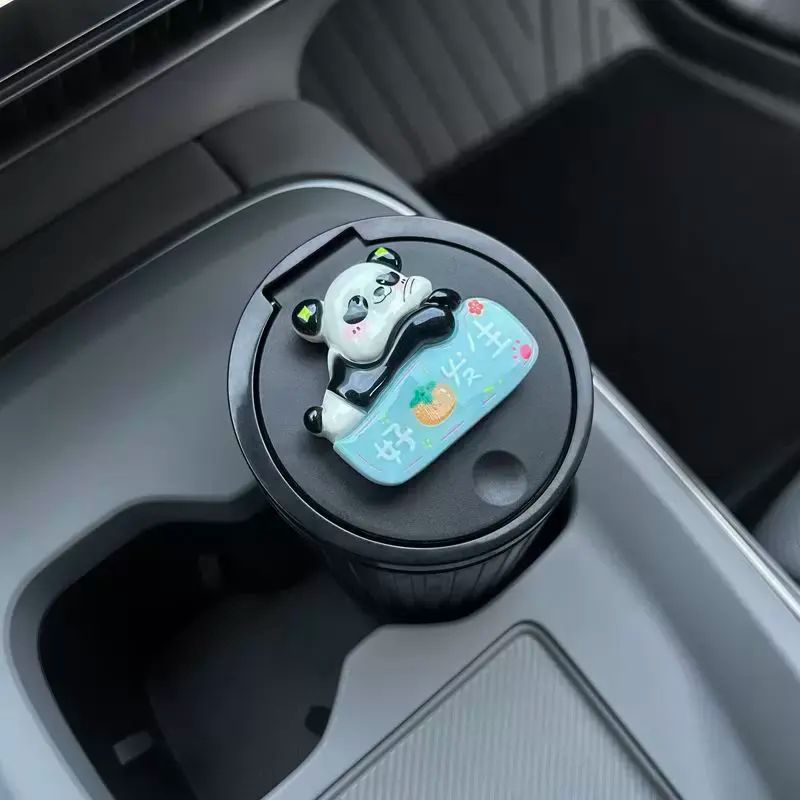 XPeng MONA M dedicated car trash can cute panda cup holder storage bucket front seat mini s
