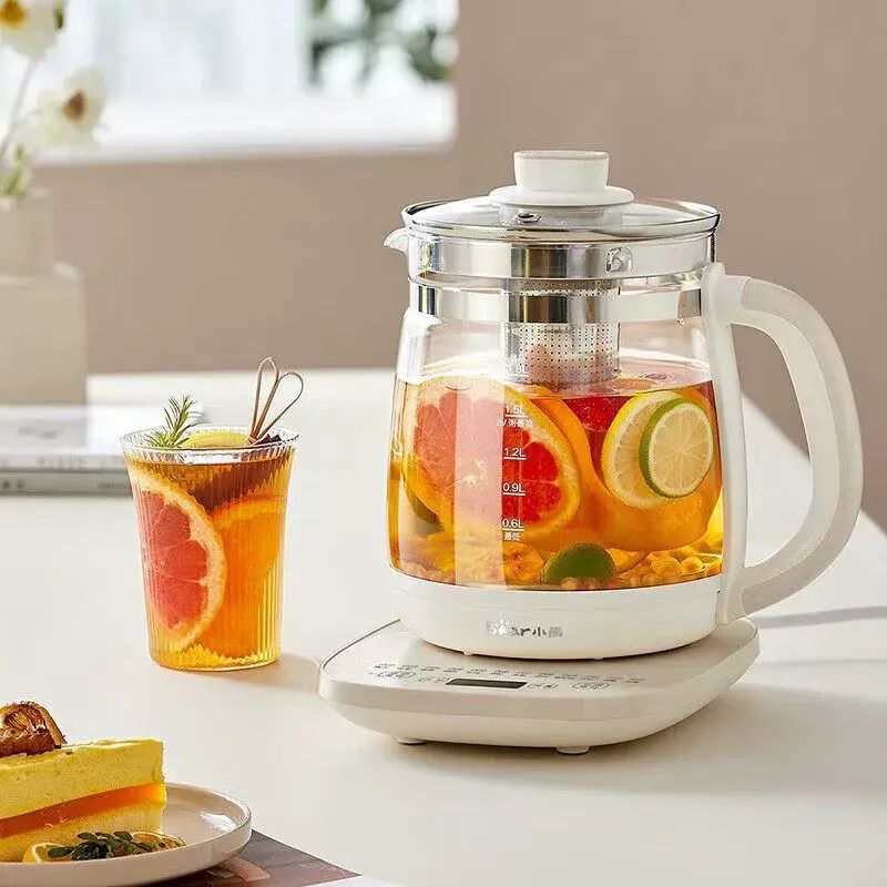 小熊养生壶办公室煮花茶壶玻璃煮茶器1.8L YSH-C18Z5 香港三脚插