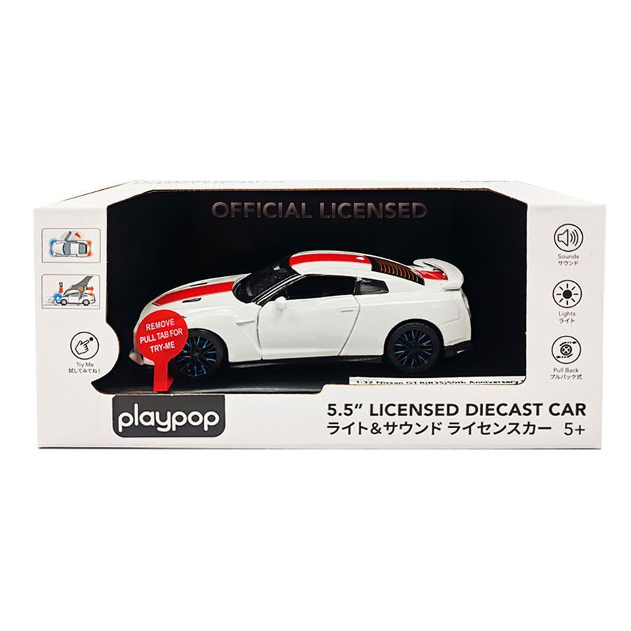 5.5" License Diecast Car - 1:32 Nissan Gt-R(R35) (Light & Sound) Model Car
