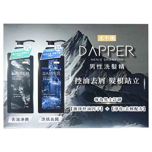 Dapper Men's Shampoo (Refreshing & Oil Control +Cooling & Antil-dandruff) 2pcs/Trial Pack -79944