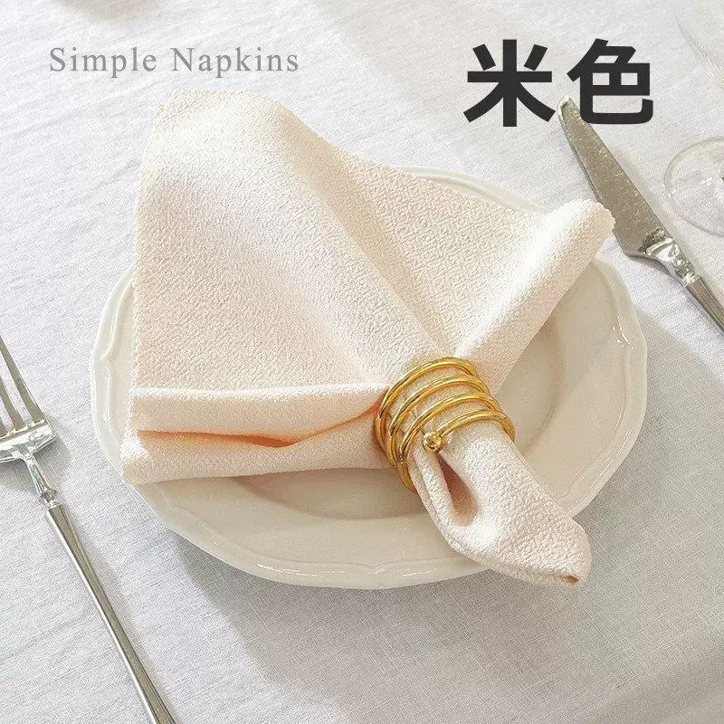新款纯色西餐垫隔热防烫仿棉麻餐巾口布餐垫酒店折花餐巾布艺