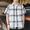 格子短袖衬衫男士夏季新款休闲宽松外套百搭帅气日系衬衣服