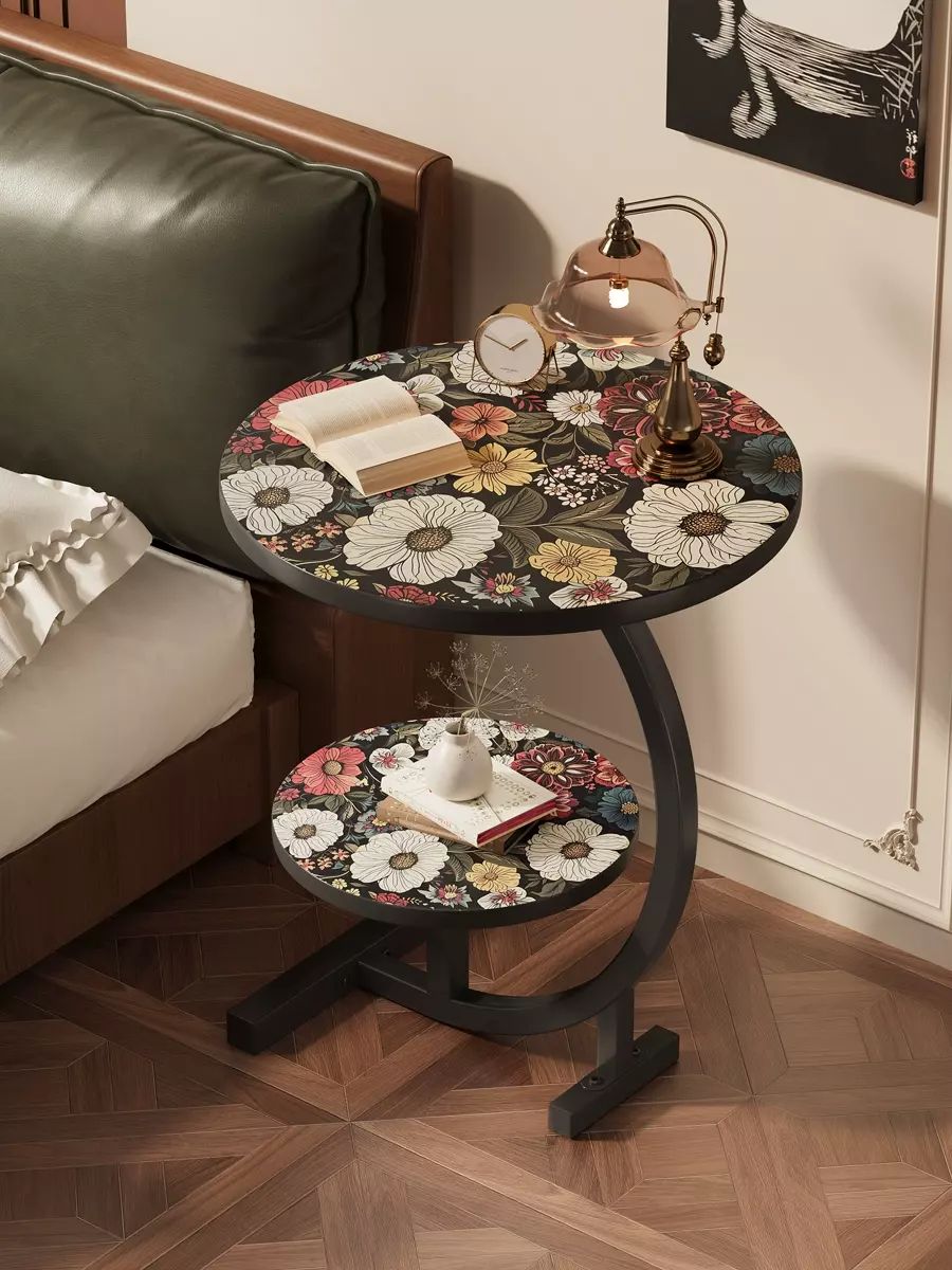 客厅茶几小圆桌子可移动沙发边几创意侧边柜网红简约卧室阳台休闲