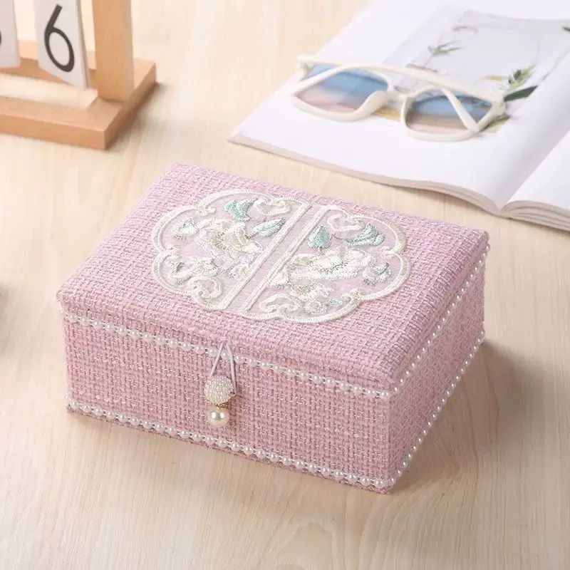 家用針線盒刺繡手工diy縫紉工具套裝針線收納盒國潮嫁妝結婚禮品