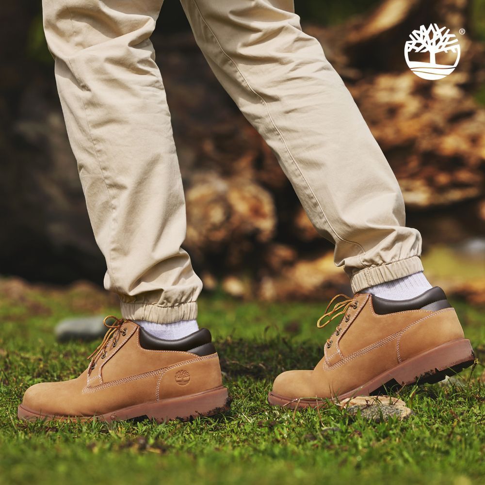 男裝小麥色磨砂革牛津鞋